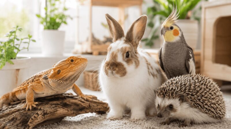 Learn everything about exotic pet care, including housing, diet, enrichment, health, and beginner tips for reptiles, birds, rabbits, and other exotic pets.